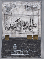 Özverler - İstanbul Kartpostal Kabartmalı Tablo