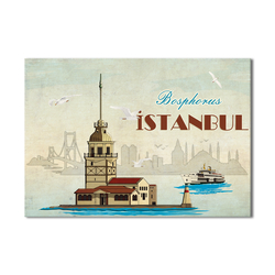 Özverler - İstanbul Kartpostal Kanvas Tablo