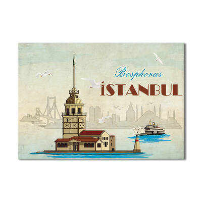 İstanbul Kartpostal Kanvas Tablo