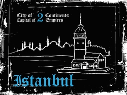 İstanbul Kartpostal Kanvas Tablo - Thumbnail