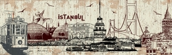 Özverler - İstanbul Poster Kabartmalı Tablo