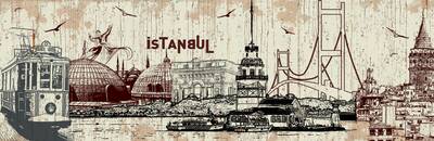 İstanbul Poster Kabartmalı Tablo