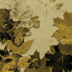 Özverler - Kahverengi Yaprak Kanvas Tablo