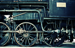 Kara Tren Kanvas Tablo - Thumbnail
