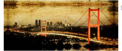 Kırmızı Boğaziçi Köprüsü Kanvas Tablo