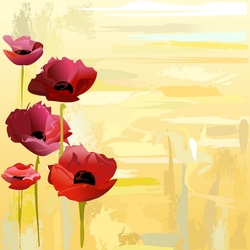 Kırmızı Güller Kanvas Tablo - Thumbnail