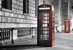 Özverler - Kırmızı Telefon Kulübesi Kanvas Tablo