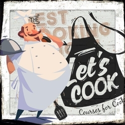 Lets Cook Ahşap Tablo - Thumbnail