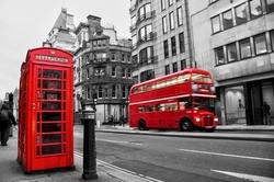 Özverler - Londra Siyah Beyaz Kanvas Tablo 4