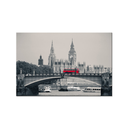 Özverler - Londra Siyah Beyaz Kanvas Tablo -5