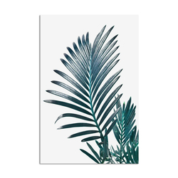 Mavi Palmiye Kanvas Tablo - Thumbnail