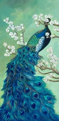 Özverler - Mavi Tavus Kuşu Kabartmalı Tablo