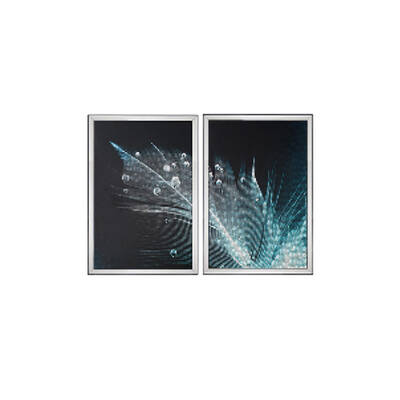Mavi Tüy İkili Set Tablo 95x130cm