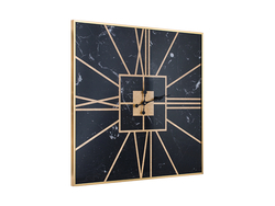Mermer Desenli Gold Saat 83x83cm - Thumbnail
