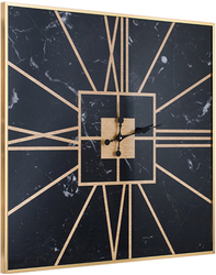 Mermer Desenli Gold Saat 83x83cm - Thumbnail