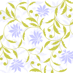 Mor Çiçek Desenleri Kanvas Tablo - Thumbnail