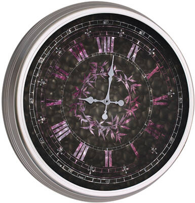Mor hologramlı Metal Saat çap 80cm