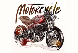 Özverler - Motorcycle Kanvas Tablo