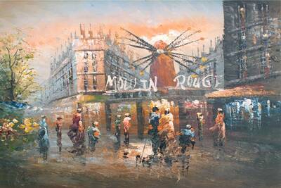 Moulin Rouge Yağlıboya Kabartmalı Tablo