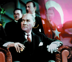 Mustafa Kemal Atatürk Kanvas Tablo - Thumbnail