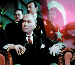 Özverler - Mustafa Kemal Atatürk Kanvas Tablo