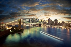 Özverler - New York Balık Gözü Çekim Kanvas Tablo