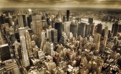 Özverler - New York Sepya Kanvas Tablo