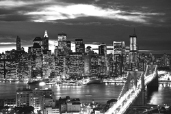 Özverler - New York Siyah Beyaz Kanvas Tablo