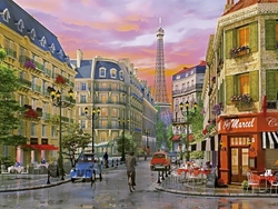 Özverler - Nostaljik Sokaklar Paris Kabartmalı Tablo