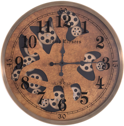 Özverler - Özel Desenli Çarklı Saat çap 60cm