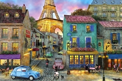 Özverler - Paris Nostaljik Kabartmalı Tablo