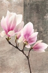 Özverler - Pembe Çiçekler Kanvas Tablo