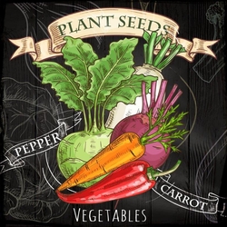 Özverler - Plant Seeds Ahşap Tablo