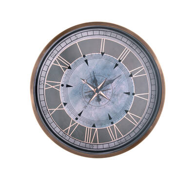 Pusula Desenli Gold Saat çap 80cm