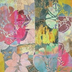 Renkli Çiçek Kanvas Tablo - Thumbnail