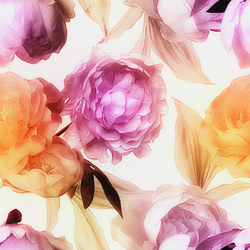 Renkli Çiçekler Kanvas Tablo - Thumbnail