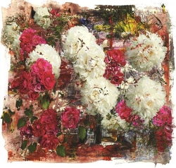 Özverler - Renkli Çiçekler Kanvas Tablo