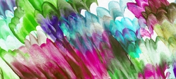 Özverler - Renkli Çiçekler Soyut Kanvas Tablo