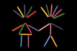 Renkli Kalemler Kanvas Tablo - Thumbnail