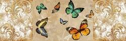 Renkli Kelebekler Kabartmalı Tablo