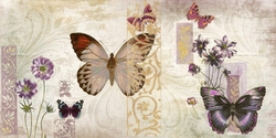 Özverler - Renkli Kelebekler Kabartmalı Tablo