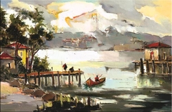Özverler - Rıhtım ve Deniz Kabartmalı Tablo