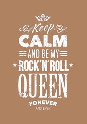 Özverler - Rock'n Roll Sloganlı Kanvas Tablo