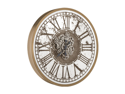 Özverler - Roman Rakamlı Gold Çarklı Saat çap 80cm