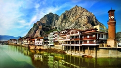 Özverler - Sahil Kasabası Kanvas Tablo -2