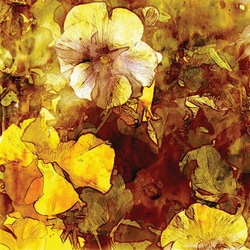 Sarı Çiçek Kanvas Tablo - Thumbnail