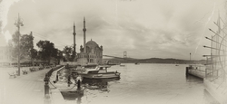 Özverler - Siyah Beyaz Ortaköy Kanvas Tablo