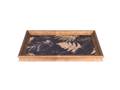 Siyah Gold Tepsi 31x46