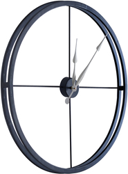 Siyah Metal Duvar Saati çap 70cm - Thumbnail