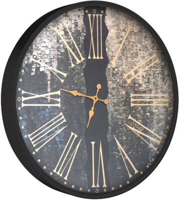Siyah Metal Saat çap 80cm